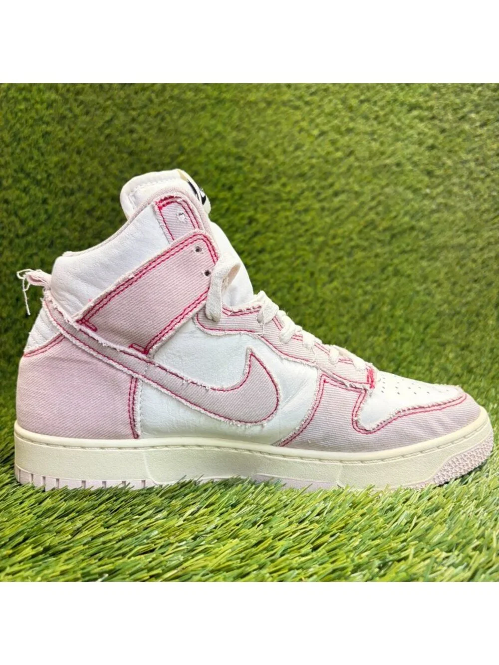Nike Dunk 1985 Hi Mens Size 8 Pink White Athletic Walking Leather Shoes Sneakers